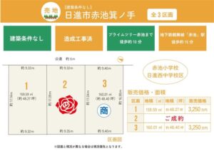 残り2区画！日進赤池箕ノ手土地区画整理（全3区画）