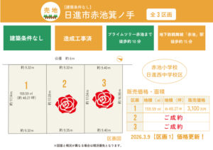 残り1区画！日進赤池箕ノ手土地区画整理（全3区画）