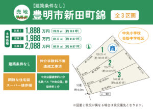 【新規物件】豊明市新田町錦（全3区画）