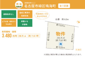 【新規物件】名古屋市緑区鳴海町（全1区画）